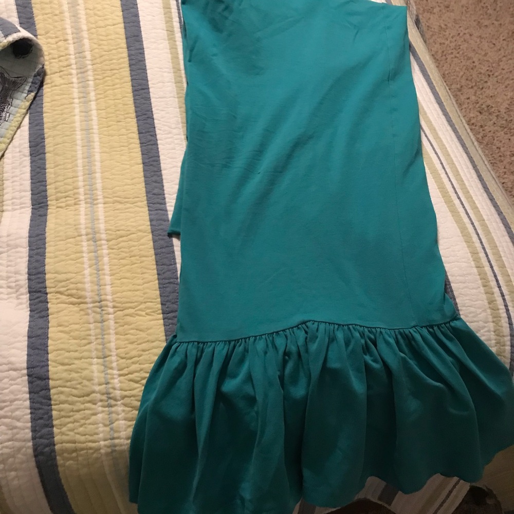 XL teal full length ruffles